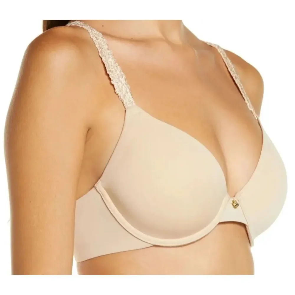 Natori Rose Dream Custom Coverage Underwire T Shirt Bra 731080‎ Tan 34DDD